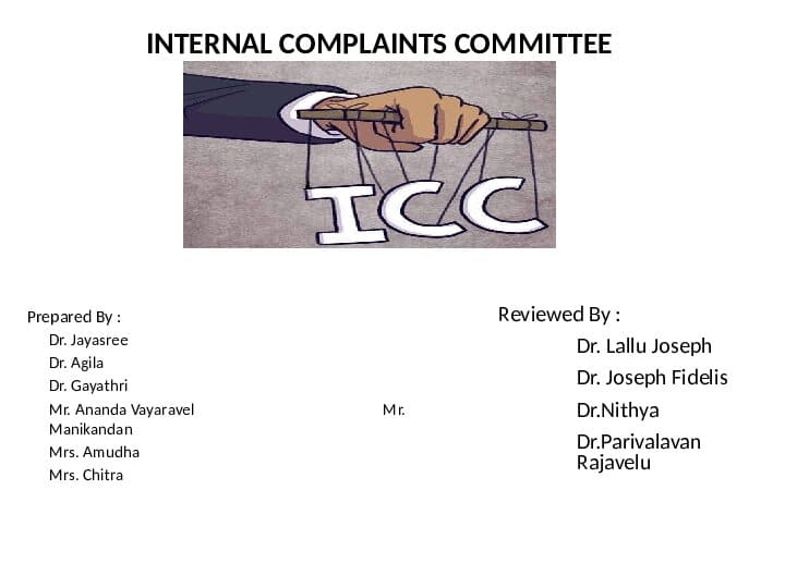 Internal Complaints Committee